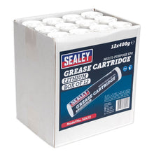 Load image into Gallery viewer, Sealey Grease Cartridge EP2 Lithium 400g - Pack of 12
