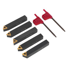 Load image into Gallery viewer, Sealey Indexable 8mm Lathe Turning Tool Set 5pc
