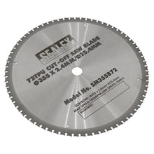 Load image into Gallery viewer, Sealey Cut-Off Saw Blade 355 x 2.4mm/25.4mm 72tpu
