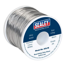 Load image into Gallery viewer, Sealey Solder Wire Quick Flow 1.2mm/18SWG 40/60 0.5kg Reel
