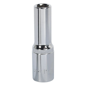 Sealey WallDrive Socket 11mm 1/2" Drive - Deep, Fully Polished (Premier) - 6pt