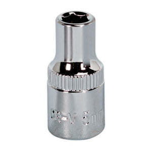 Sealey WallDrive Socket 5mm 1/4" Drive - Fully Polished (Premier) - 6pt