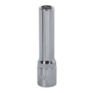 Sealey WallDrive Socket 6mm 1/4" Drive - Deep, Fully Polished (Premier) - 6pt