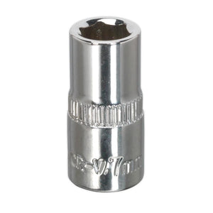 Sealey WallDrive Socket 7mm 1/4" Drive - Fully Polished (Premier) - 6pt