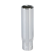 Load image into Gallery viewer, Sealey WallDrive Socket 10mm 1/4&quot; Drive - Deep, Fully Polished (Premier) - 6pt
