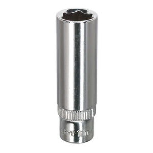 Sealey WallDrive Socket 11mm 1/4" Drive - Deep, Fully Polished (Premier) - 6pt