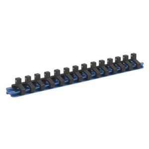 Sealey Socket Retaining Rail, 14 Clips Aluminium 1/4" Drive (Premier)