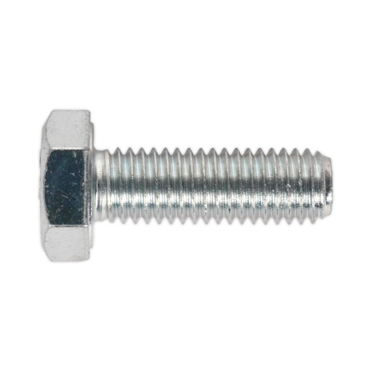 Sealey HT Zinc Setscrew DIN 933 - M10 x 30mm - Grade 8.8 - Pack of 25