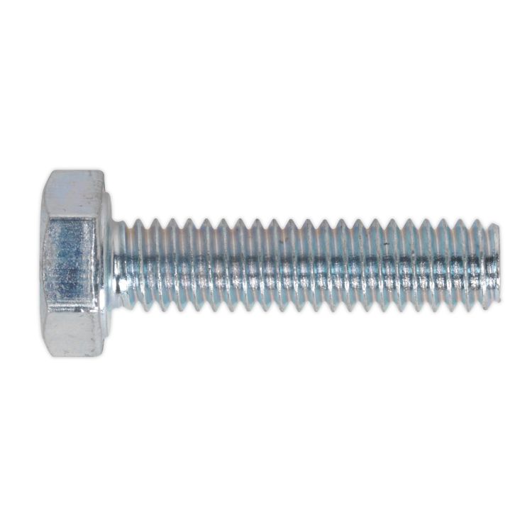 Sealey HT Zinc Setscrew DIN 933 - M4 x 10mm - Grade 8.8 - Pack of 50