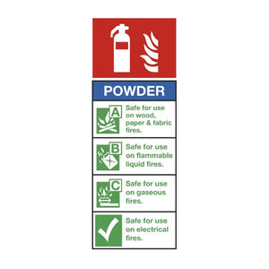 Sealey Safe Conditions Safety Sign - Powder Fire Extinguisher