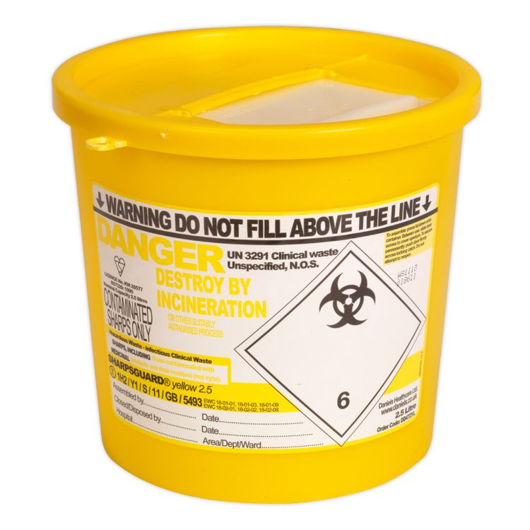 Sealey Sharps Storage Bin 2.5L