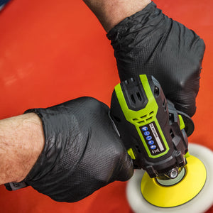 Sealey Black Diamond Grip Extra-Thick Nitrile Powder-Free Gloves Large - Pack of 50