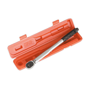 Sealey Torque Wrench Micrometer Style 3/8" Drive 7-112Nm(5-83lb.ft) - Calibrated (Premier)