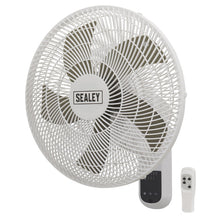Load image into Gallery viewer, Sealey Wall Fan 3-Speed 16", Remote Control 230V
