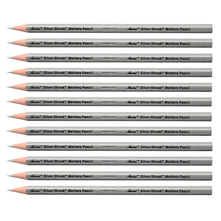 Markal - Silver-Streak Welder's Pencil - Pack of 12
