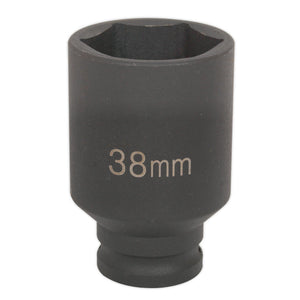 Sealey Impact Socket 38mm 1/2" Drive Deep