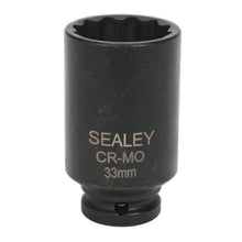 Load image into Gallery viewer, Sealey Impact Socket 33mm 1/2&quot; Drive Bi-Hex Deep (Premier) - 6pt
