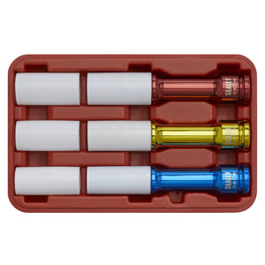 Sealey Alloy Wheel Long Reach Impact Socket Set 3pc 1/2" Drive