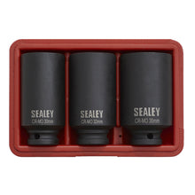 Load image into Gallery viewer, Sealey Impact Hub Nut Socket Set 3pc 12pt 1/2&quot; Drive
