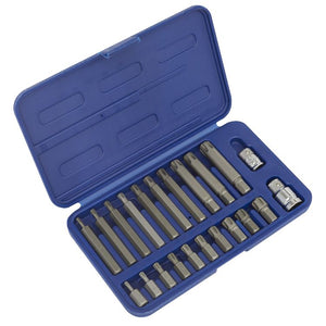 Sealey Ribe Bit Set 22pc 3/8" & 1/2" Drive (Premier)
