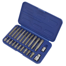 Load image into Gallery viewer, Sealey Ribe Bit Set 22pc 3/8&quot; &amp; 1/2&quot; Drive (Premier)
