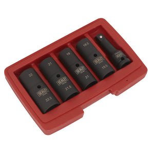 Sealey Impact Socket Set 1/2" Drive 77mm Double Ended 18.5 x 22.5mm - 5pc