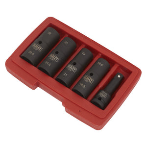 Sealey Impact Socket Set 1/2" Drive 77mm Double Ended 18.5 x 22.5mm - 5pc