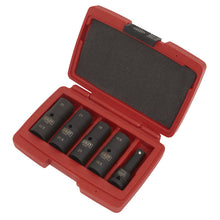Load image into Gallery viewer, Sealey Impact Socket Set 1/2&quot; Drive 77mm Double Ended 18.5 x 22.5mm - 5pc
