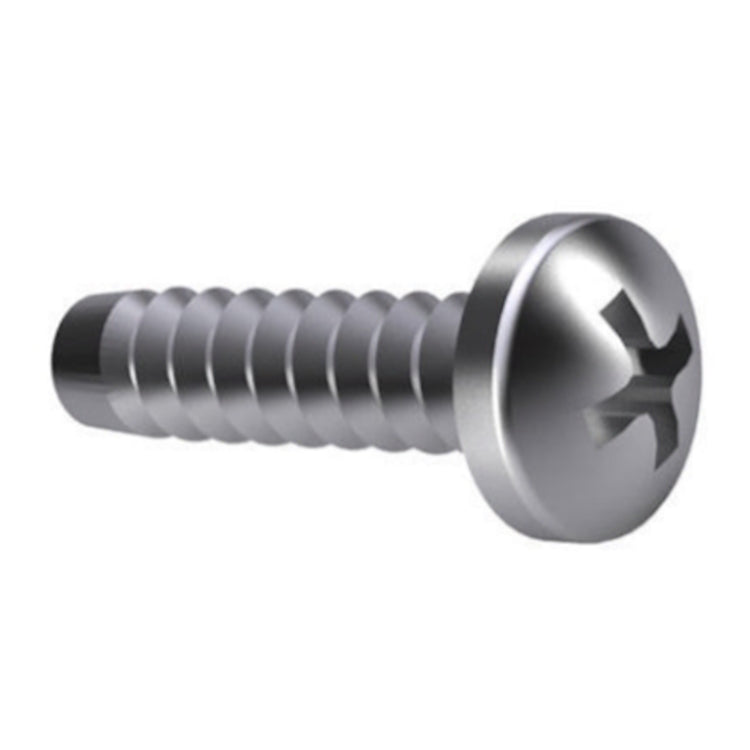 Self-Tapping Screw 6.3mm Pan Head Flat End BZP - Phillips DIN 7981