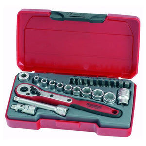 Teng Socket Set 1/4" Drive MM 24pcs - 6pt