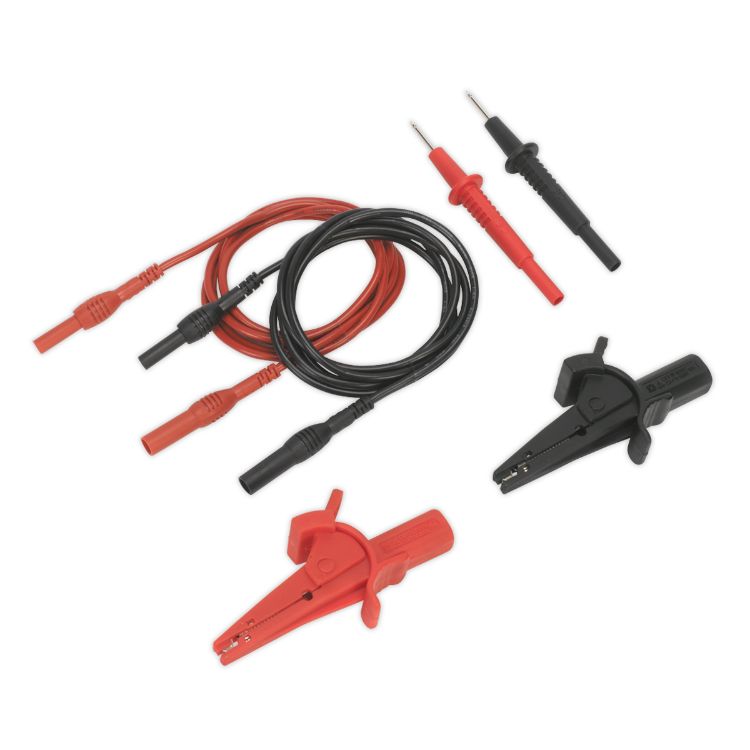 Sealey Automotive Test Lead & Crocodile Clip Set 6pc