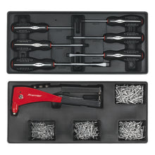 Load image into Gallery viewer, Sealey Topchest &amp; Rollcab Combination 14 Drawer Ball-Bearing Slides - Red/Grey &amp; 1233pc Tool Kit (Premier)
