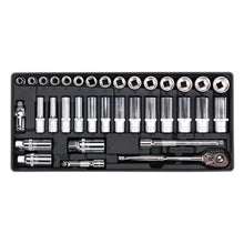 Load image into Gallery viewer, Sealey Tool Tray, Socket Set 35pc 3/8&quot; Drive (Premier)
