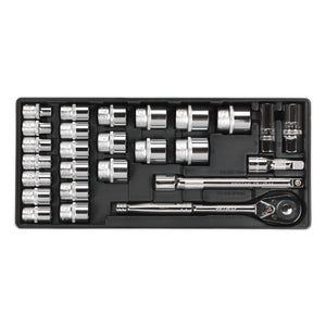 Sealey Tool Tray, Socket Set 26pc 1/2" Drive (Premier)