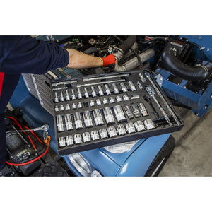 Sealey Tool Tray, Socket Set 55pc 3/8" & 1/2" Drive (Premier)