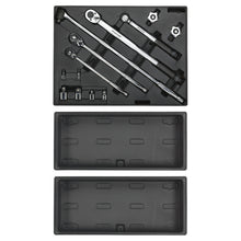 Load image into Gallery viewer, Sealey Topchest &amp; Rollcab Combination 14 Drawer Ball-Bearing Slides - Red/Grey &amp; 1233pc Tool Kit (Premier)
