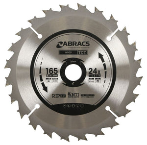 Abracs TCT Blade 165mm x 20mm x 24T - Wood