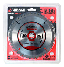 Load image into Gallery viewer, Abracs TCT Blade 165mm x 20mm x 40T - Wood
