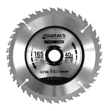 Load image into Gallery viewer, Abracs TCT Blade 165mm x 20mm x 40T - Wood
