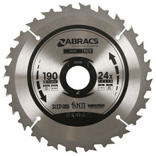 Load image into Gallery viewer, Abracs TCT Blade 190mm x 30mm x 24T - Wood
