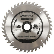 Load image into Gallery viewer, Abracs TCT Blade 235mm x 30mm x 40T - Wood
