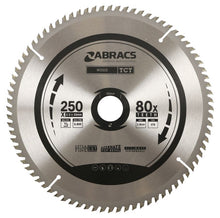 Load image into Gallery viewer, Abracs TCT Blade 250mm x 30mm x 80T - Wood

