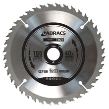 Load image into Gallery viewer, Abracs Cordless TCT Blade 165mm x 20mm x 40T - Wood
