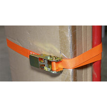 Load image into Gallery viewer, Sealey Self-Securing Ratchet Straps 25mm x 4.5M - 500kg Breaking Strength - Pair
