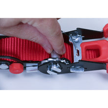 Load image into Gallery viewer, Sealey Slide Ratchet Strap 32mm x 3M Polyester Webbing, S-Hooks 1200kg Breaking Strength
