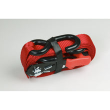 Load image into Gallery viewer, Sealey Slide Ratchet Strap 32mm x 3M Polyester Webbing, S-Hooks 1200kg Breaking Strength
