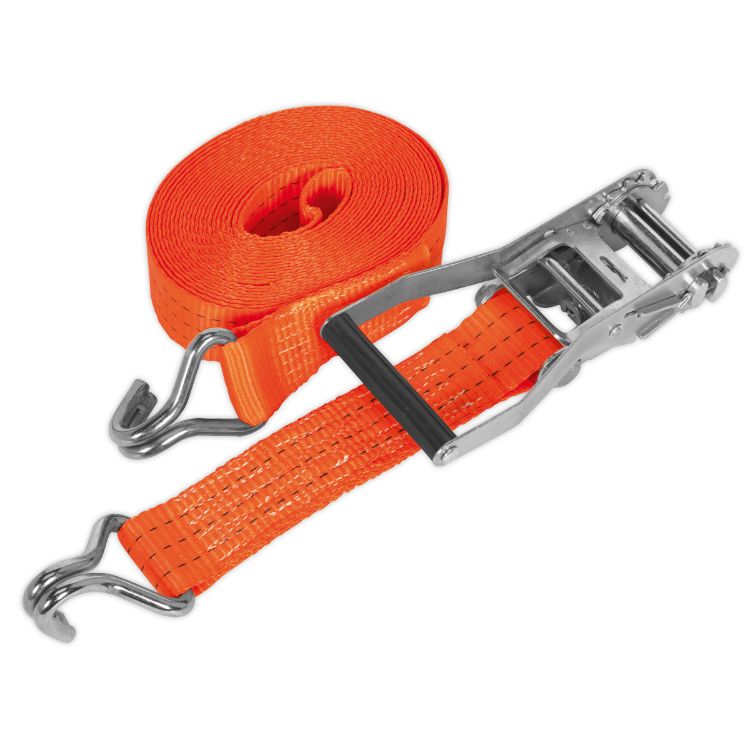 Sealey Ratchet Strap 50mm x 8M Polyester Webbing 3000kg Breaking Strength