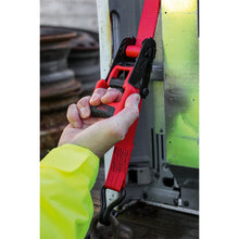 Load image into Gallery viewer, Sealey Ratchet Straps 32mm x 4.9M Polyester Webbing, J-Hooks 1200kg Breaking Strength - 2 Pairs
