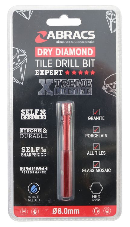 Abracs Diamond Tile Drill Bit 8mm