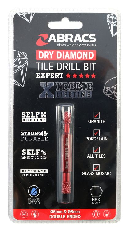 Abracs Diamond Tile Drill Bit - Double Ended 6/8mm